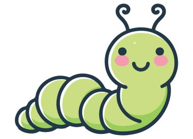 Şirin Yeşil Tırtıl Çocuk Kitap Tasarımı