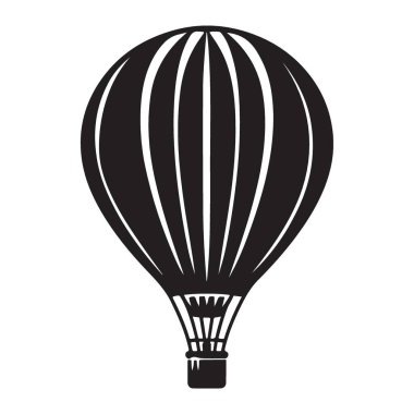 Klasik Sıcak Hava Balonu Vektör İllüstrasyonu Gökyüzünde Yüzüyor