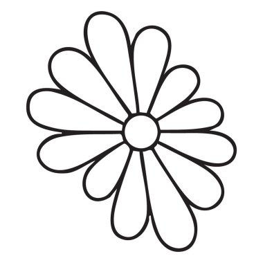 Tuhaf Papatya Çiçeği Tasarımı Neşeli Çiçek Vektörü İllüstrasyonu