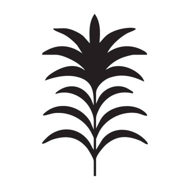 Tropikal Temalı Tasarım Projesi için Zarif Palm Leaf Silueti ResmiComment