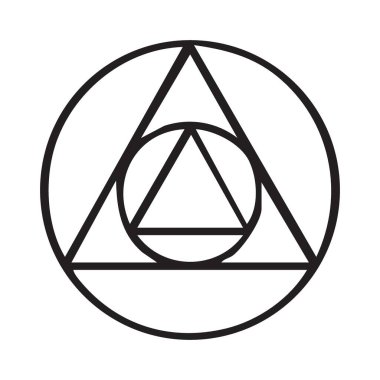 Simya Sembol Vektör Sanatı Dönüşüm ve Ruhsal Bağlantıyı temsil eder