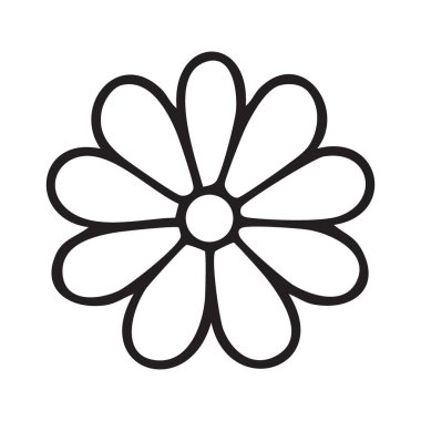 Basit Papatya Çiçeği Vektörü Resimlendirme Özet Tarzı Çiçek Tasarım Elemanı