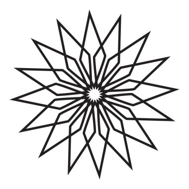 Geometrik Yıldız Patlaması Deseni Soyut Radyal Tasarım Süsleme Sanatı