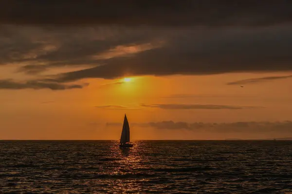 Veleando durante el atardecer, Golfo de Mar de Cortes, BCS. 