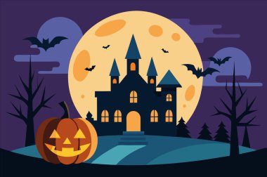 Cadılar Bayramı Vektörü İllüstrasyon Ürkütücü ve Eğlenceli Sanatlar