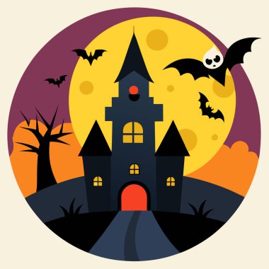 Cadılar Bayramı Vektörü İllüstrasyon Ürkütücü ve Eğlenceli Sanatlar