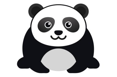 Panda Vektör İllüstrasyonu Sevimli ve Detaylı Vahşi Yaşam Sanatı