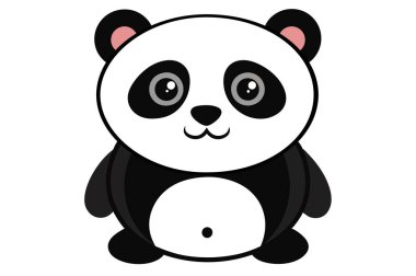 Panda Vector Illustration  Adorable and Detailed Wildlife Artwork clipart