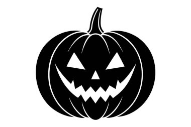 Cadılar Bayramı Balkabağı Vektör İllüstrasyon Ürkütücü Jack-o-Fener Sanatı Cadılar Bayramı için