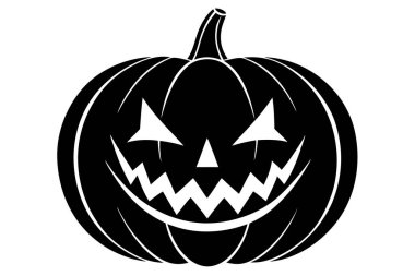 Cadılar Bayramı Balkabağı Vektör İllüstrasyon Ürkütücü Jack-o-Fener Sanatı Cadılar Bayramı için