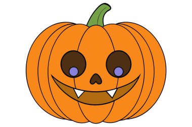 Pumpkin Halloween Vector Illustration  Spooky Jack-o-Lantern Art for Halloween clipart