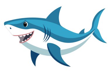 Shark Vector Illustration  Dynamic and Powerful Ocean Predator Artwork clipart