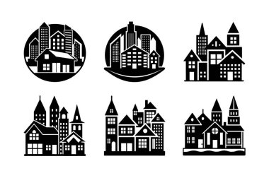 Shutterstock, Adobe Stock ve Freepik 'teki yüksek kaliteli bina simgelerini araştırın. Mimari, gayrimenkul, şehir manzarası ve temiz ve modern tasarımlı inşaat projeleri için mükemmel..