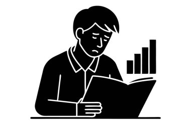 Bir öğrencinin İngilizce gramerini gergin bir grafikle öğrenmesinin eğitici bir temsili. Dil öğrenme materyalleri, okul kaynakları, ESL öğretim yardımları ve dil bilgisi dersleri için ideal.