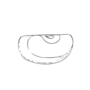 Elma Dilimi, beyaz arka planda vektör illüstrasyonu. Meyve suyu, sıcak şarap, tarifler, Charlotte, reçel, reçel, pusula. Bahçede hasat edin. Tipografi, tekstil yazdırılıyor 