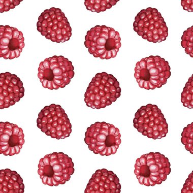 Ahududu desenli, dijital suluboya şeklinde çizilmiş. Paketleme, tekstil tasarımı, mutfak dekorasyonu, arka plan, yemek blogları, ambalaj kağıdı, etiketler ve yaz temalı ürünler için mükemmel..