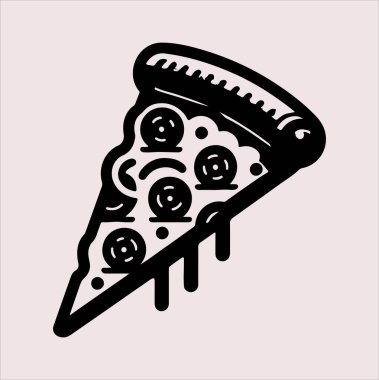 pizza icon silhouette vector art illustration clipart