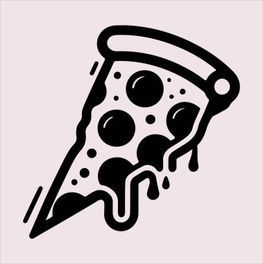 pizza icon silhouette vector art illustration clipart