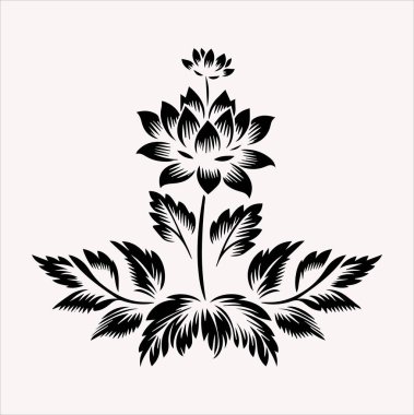 Alpena flower silhouette art illustration clipart