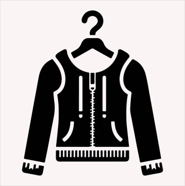 A trendy and fashionable jumper vector silhouette clipart