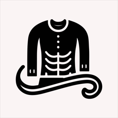 A trendy and fashionable jumper vector silhouette clipart