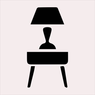 table lamp vector silhouette on a white background clipart