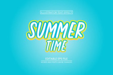 Yaz Zamanı Metin Efekti. düzenlenebilir metin efekti