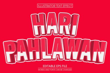 Hari Pahlawan Text Effect.editable text effect clipart