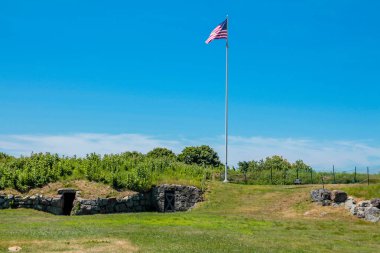 Fort Griswold, site of the massacre led by Beniedict Arnold in 1781 and the last major battle of the American Revolution in the north. clipart