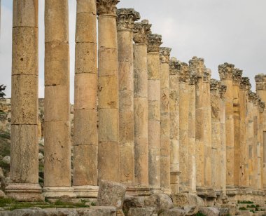 Ürdün 'deki antik Jerash şehrinin Roma forumu.