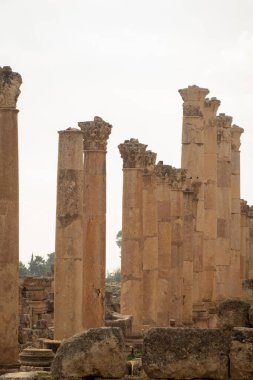 Ürdün 'deki antik Jerash şehrinin Roma forumu.