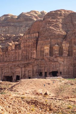 Petra antik şehir görüşü. Ürdün.