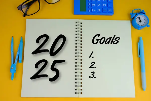 Yeni yıl konsepti olarak not defterine 2025 bütçe, hedef ve devrim yazıldı.. 