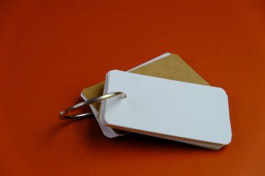 Metin uzayı kavramının şablonu olarak kullanılamayan beyaz kart. iş kavramı