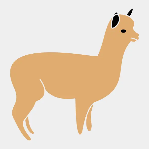 Lama simgesi vektör illüstrasyonu