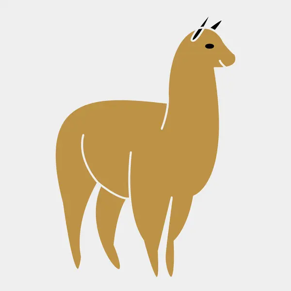 alpaca simge vektör illüstrasyonu