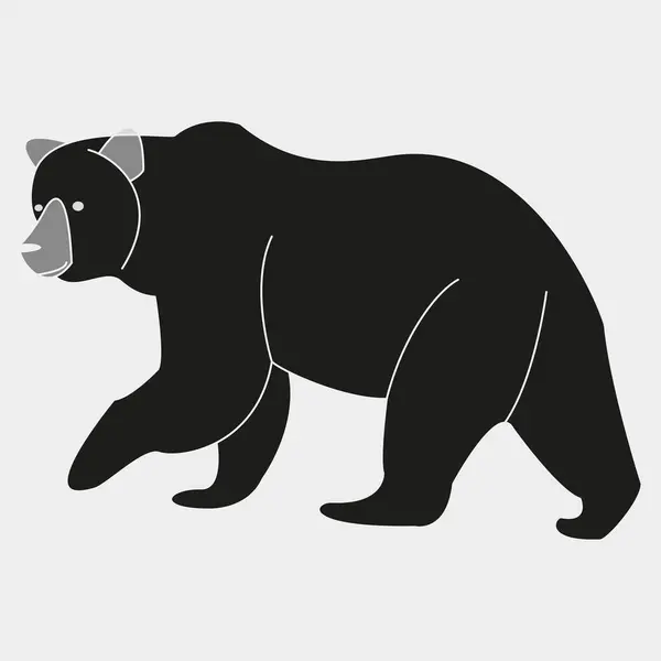 ayıcık siyah renk vektörü çizimi