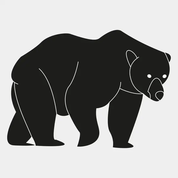 vektör siyah ayı illüstrasyonu