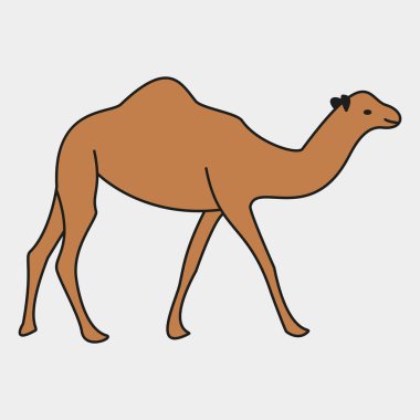 Deve ikonu. Web için deve vektör simgelerinin özet çizimi
