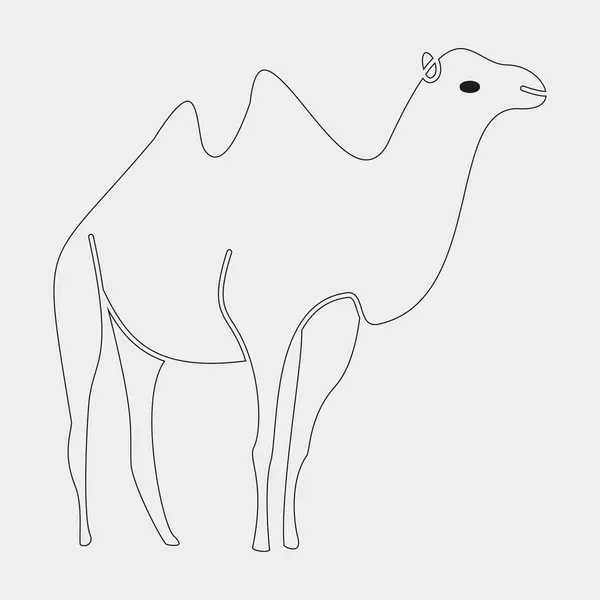 Deve ikonu. Web için koyun vektör simgesinin özet çizimi