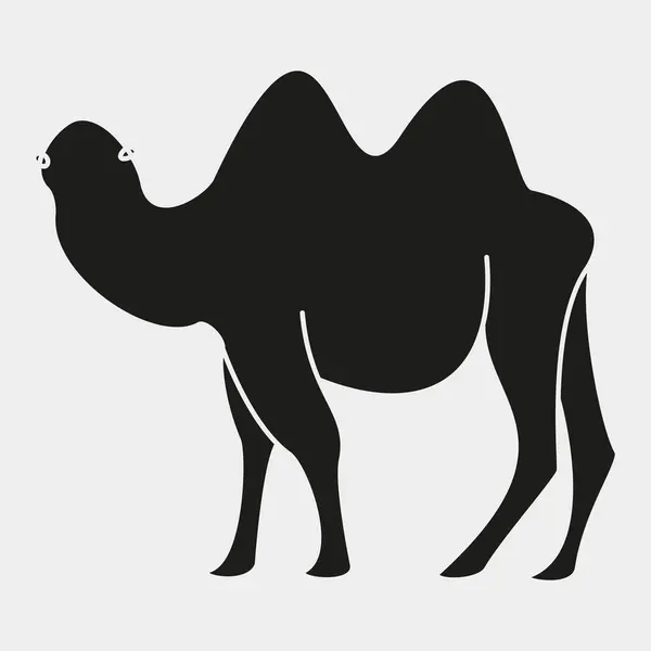 Deve silueti. vektör illüstrasyonu