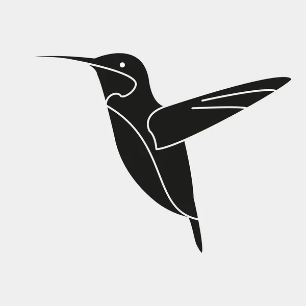 Kuş logosu vektör çizimi. Sinekkuşu