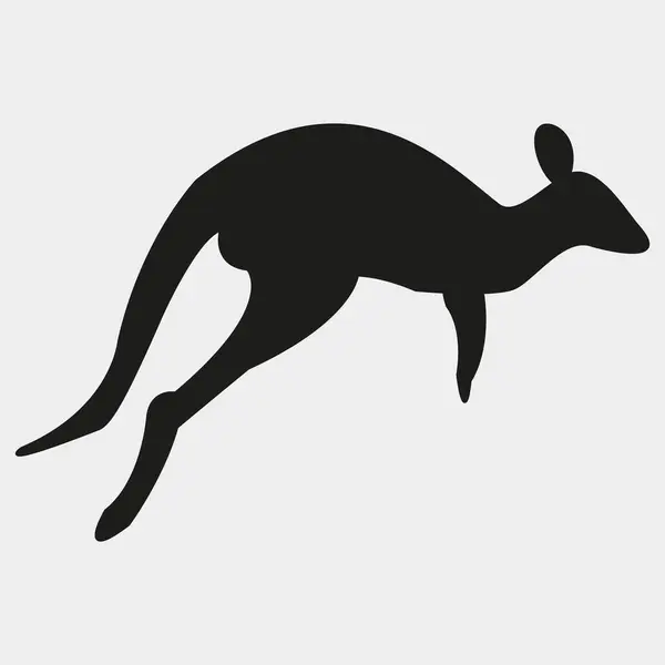 Avusturalya kanguru silueti simgesi