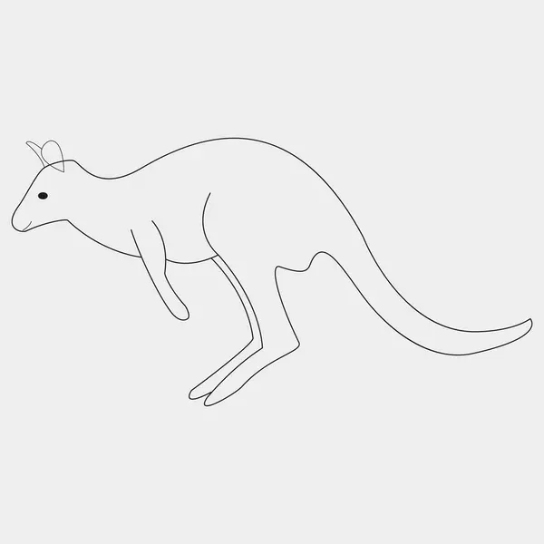 kanguru ikonu vektörü. özet vektör simgesi.