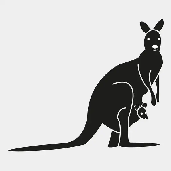 Avusturalya kangurusunun vektör illüstrasyonu