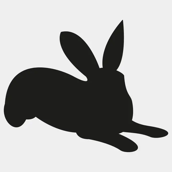 Tavşan silueti. vektör illüstrasyonu.