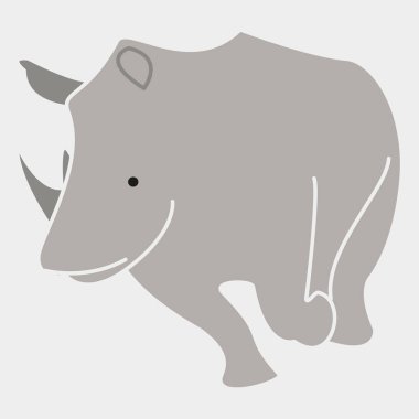 Bir gergedanın soyut renk silueti