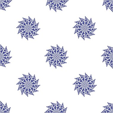 Duvar kâğıdı için koyu mavi retro etnik mandala motifsiz desen