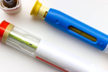 pre-filled injection pen with biological medicine clipart