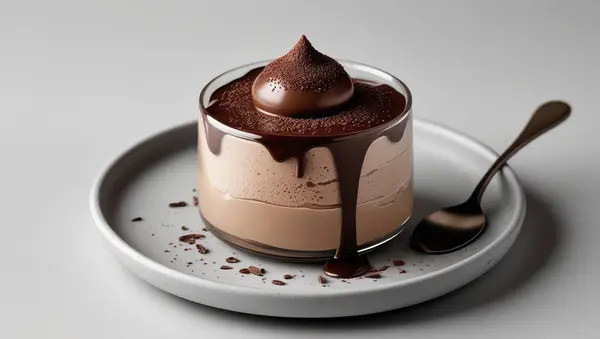 Kremalı Moka Mousse Tatlısı ve Çikolata Tepesi